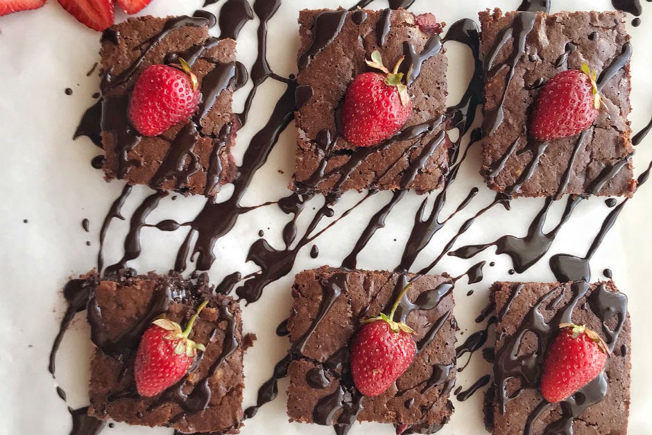 Çilekli Fit Brownie