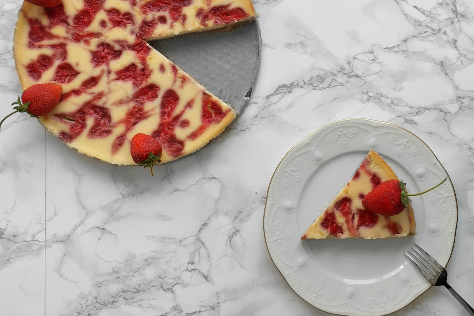 Çilekli İnce Cheesecake