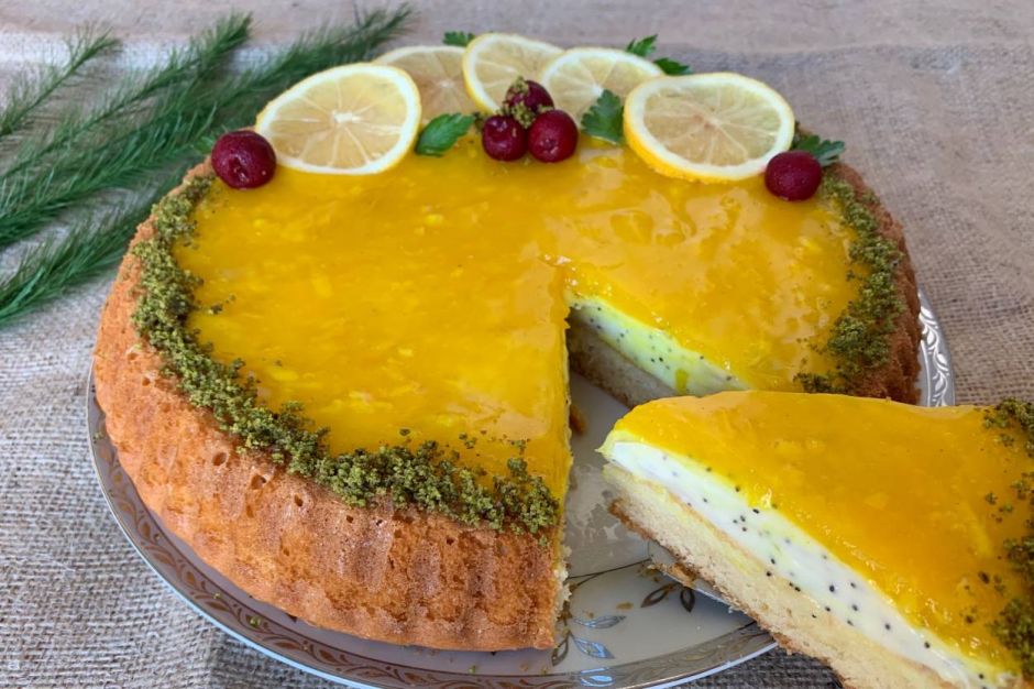 Haşhaş Kremalı Limonlu Tart Kek