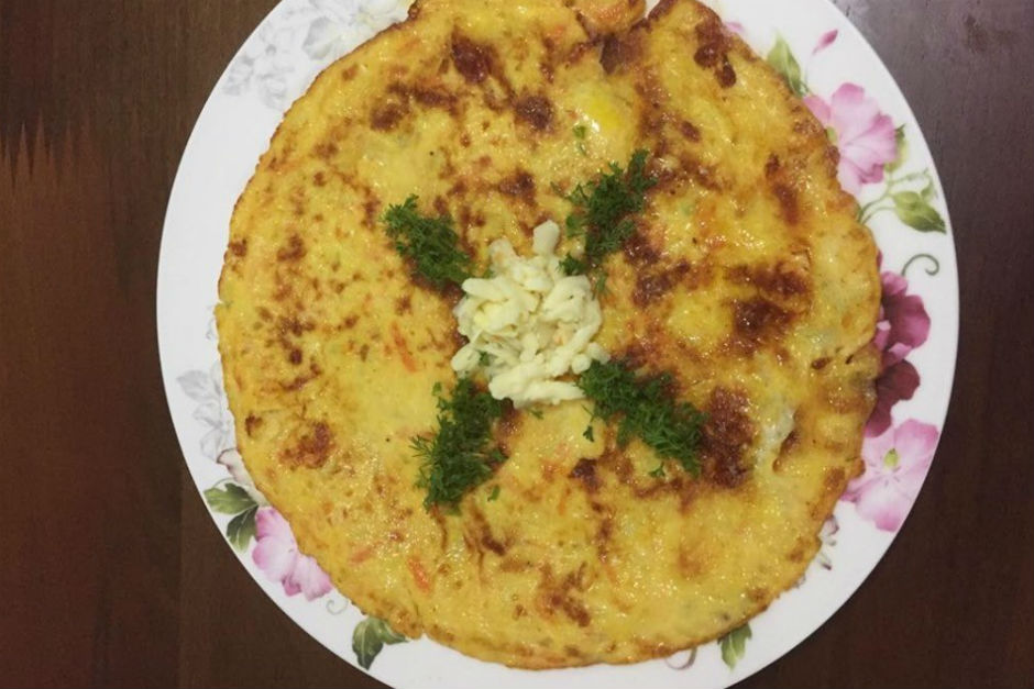 Kabak, Havuç ve Kaşarlı Omlet