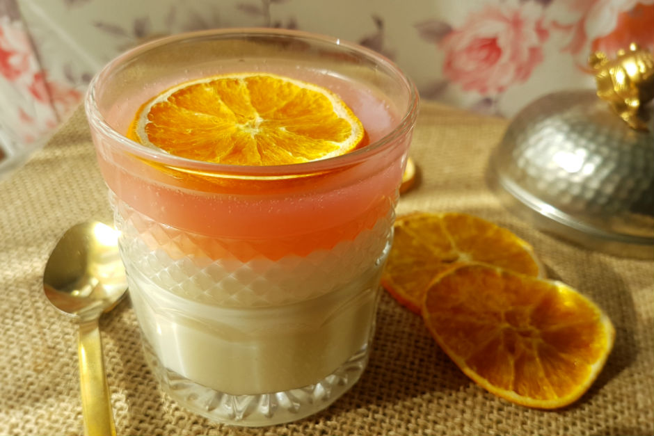 Kan Portakallı ve Limonlu Muhallebi