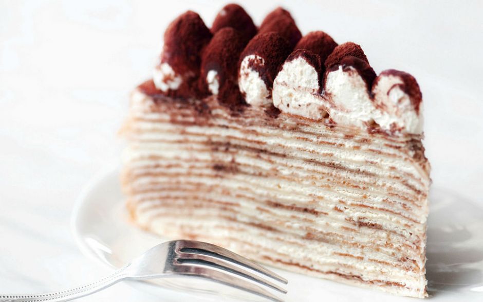 Tiramisu Mille Crepe Cake